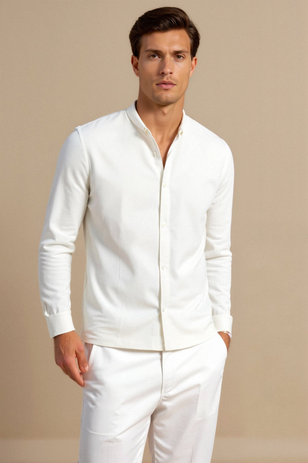 Old Money Cotton Linen Long Sleeve Shirt