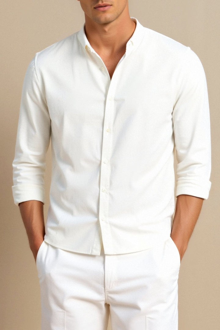 Old Money Cotton Linen Long Sleeve Shirt