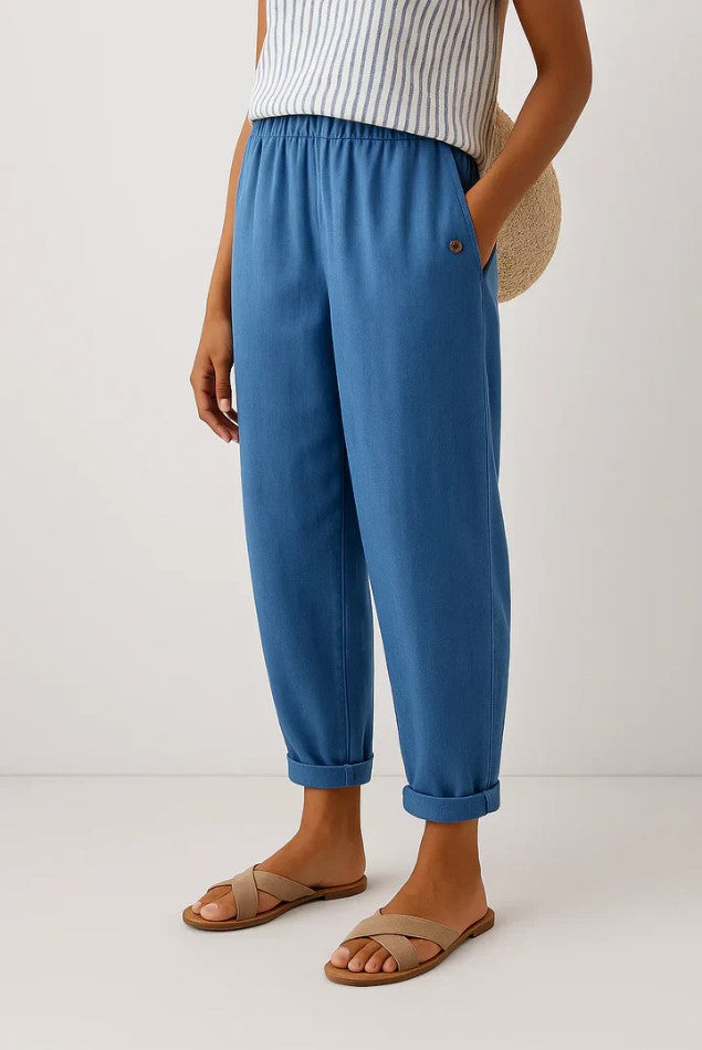 Sharona - Lightweight Linen-Cotton Pants