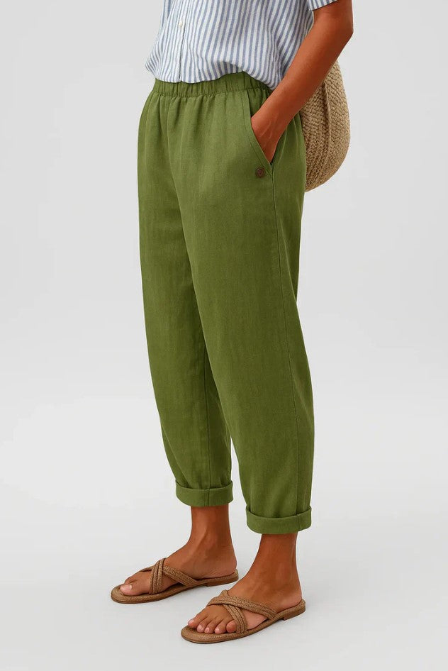Sharona - Lightweight Linen-Cotton Pants