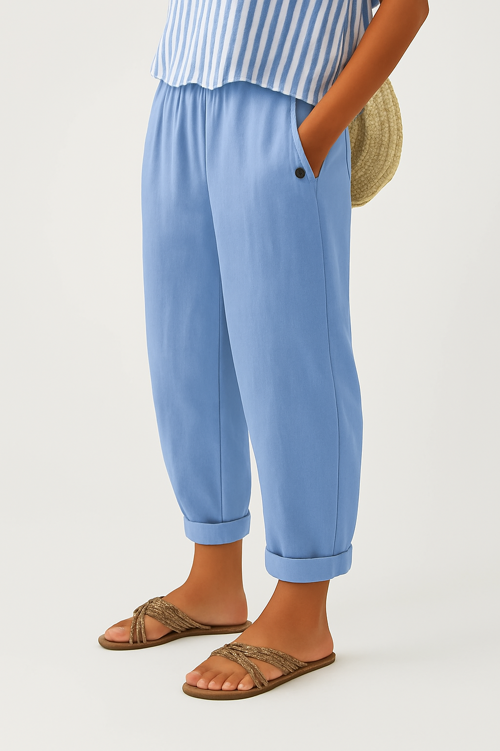 Sharona - Lightweight Linen-Cotton Pants