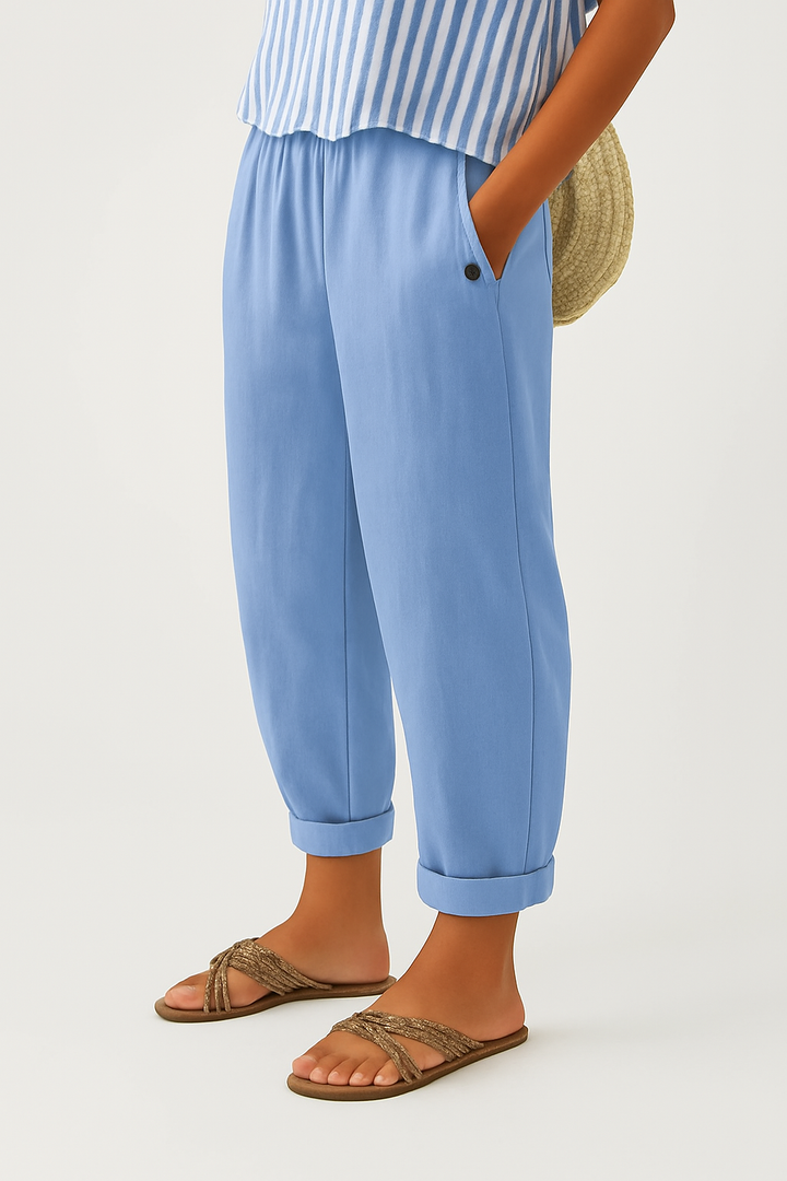Sharona - Lightweight Linen-Cotton Pants