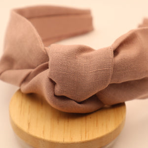 Topknot Headband - Dusty Pink Linen