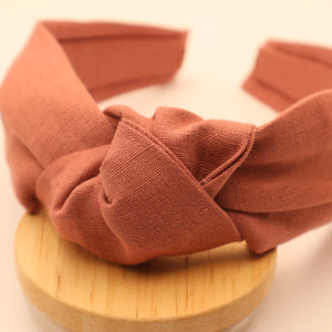 Topknot Headband - Rose Linen